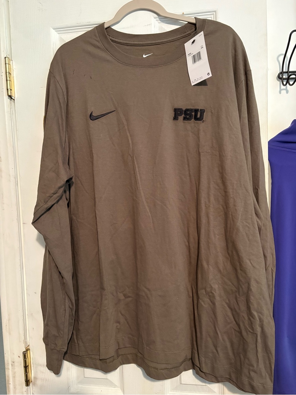Nike Long-Sleeve PSU Crewneck Shirt - Olive Green